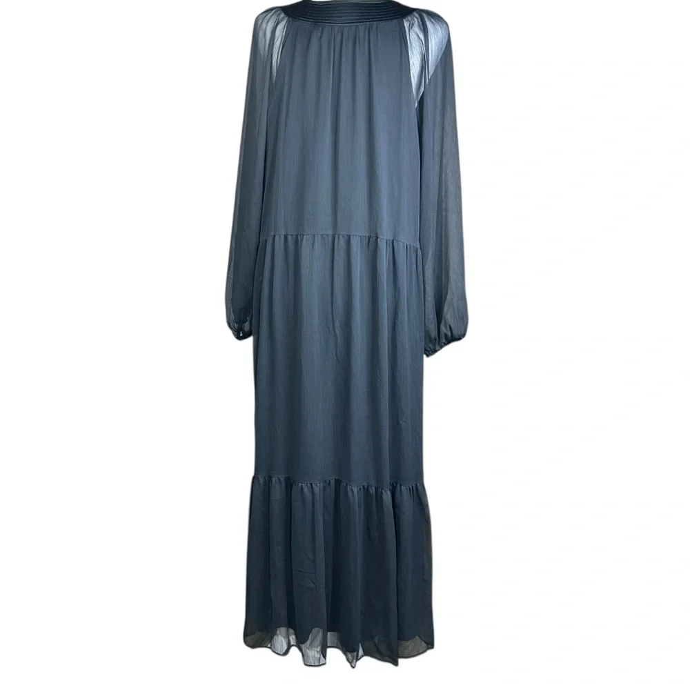 Soft Surroundings Olga Tiered Maxi Dress XL Whimisgoth Dark Romantic Boho - Picture 5 of 14